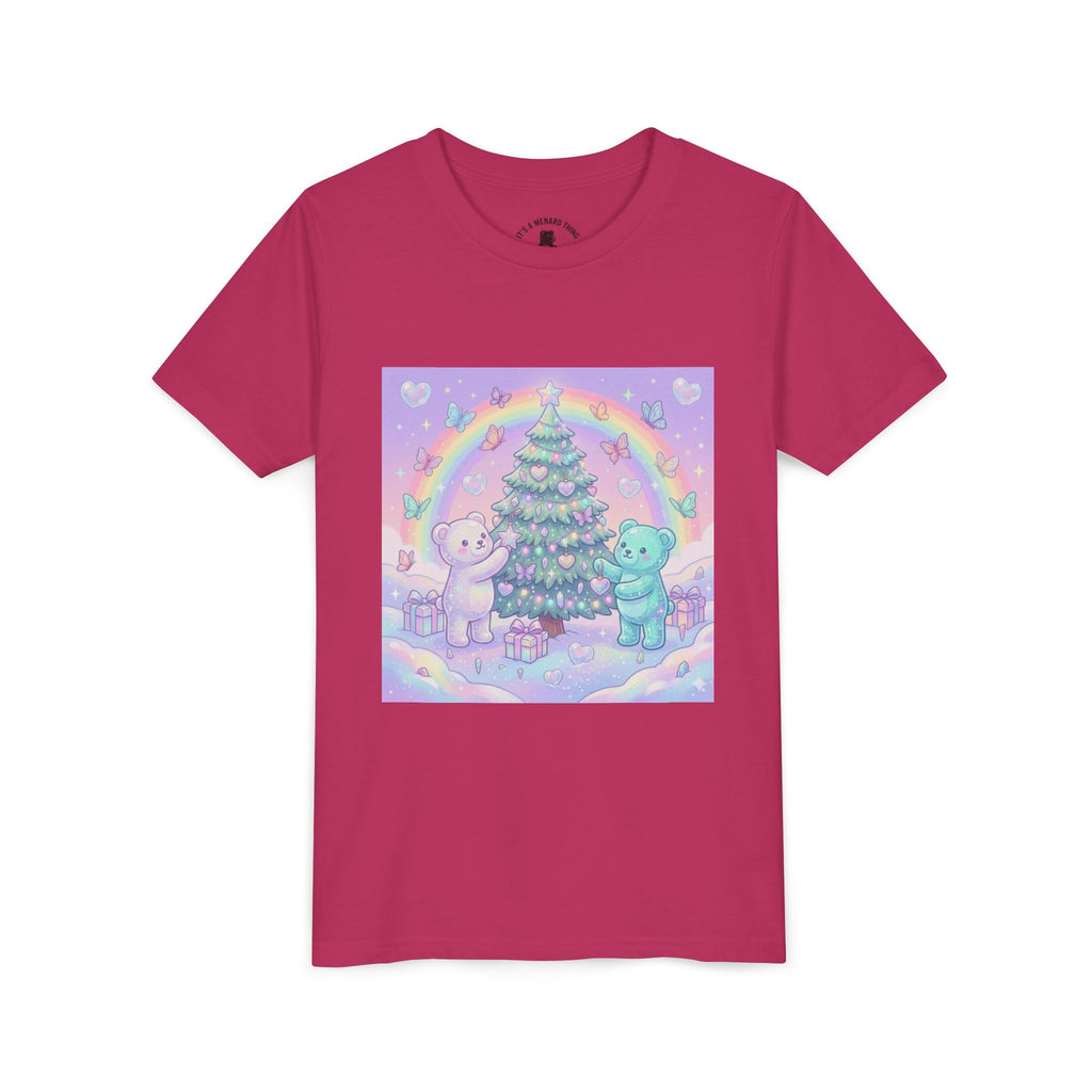 Gooey Gummy Bears Decorating Christmas Tree with Rainbow | Holiday Youth Shirt