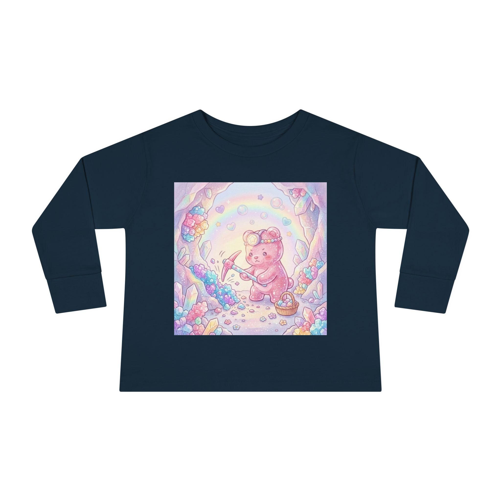Rock Candy Minor, Pink Oozy Bear Gummy Friend- Graphic Long Sleeve Shirt