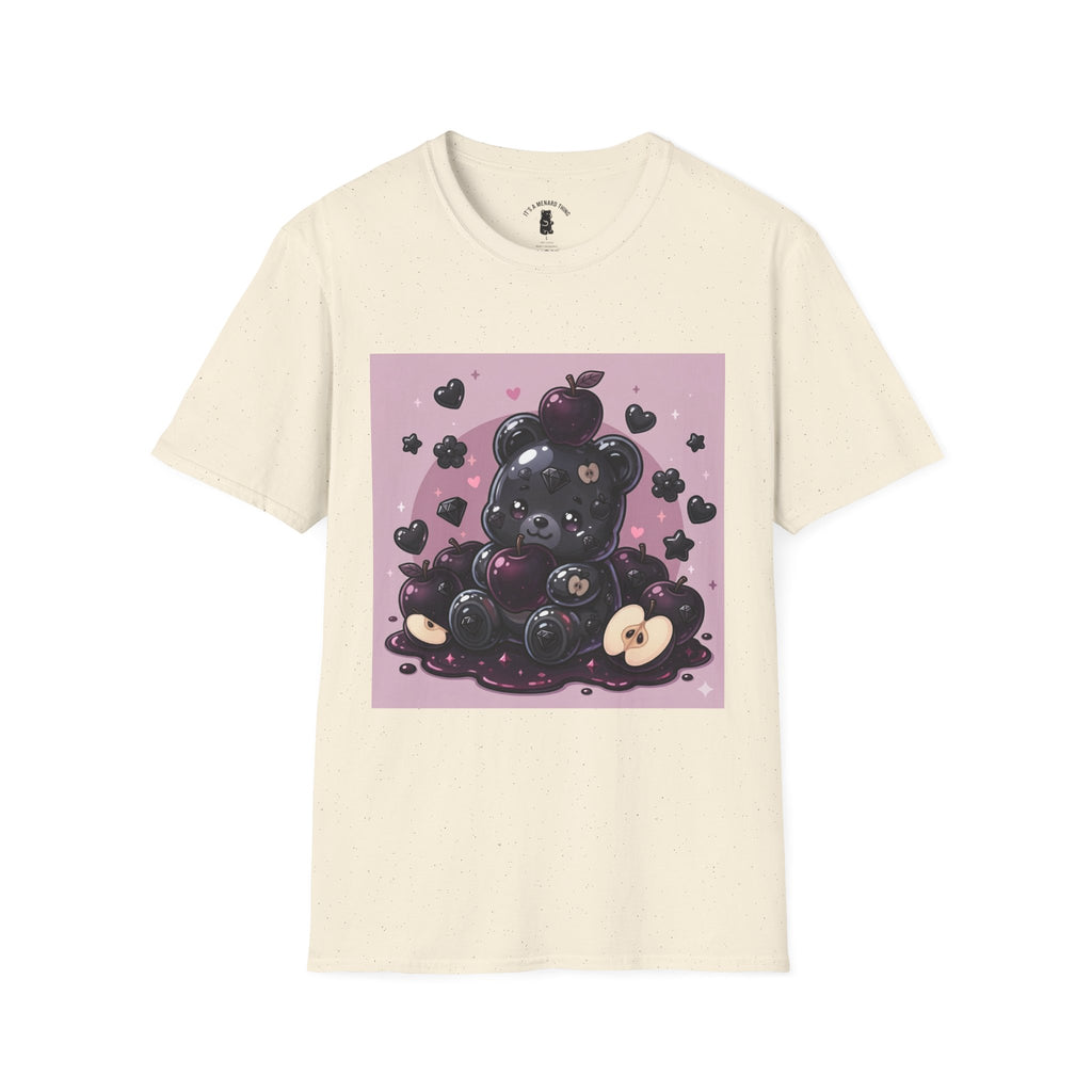 Black Diamond Special Exotic Apple Oozy Bear Friend — Cute Fruit Bear Graphic Tee