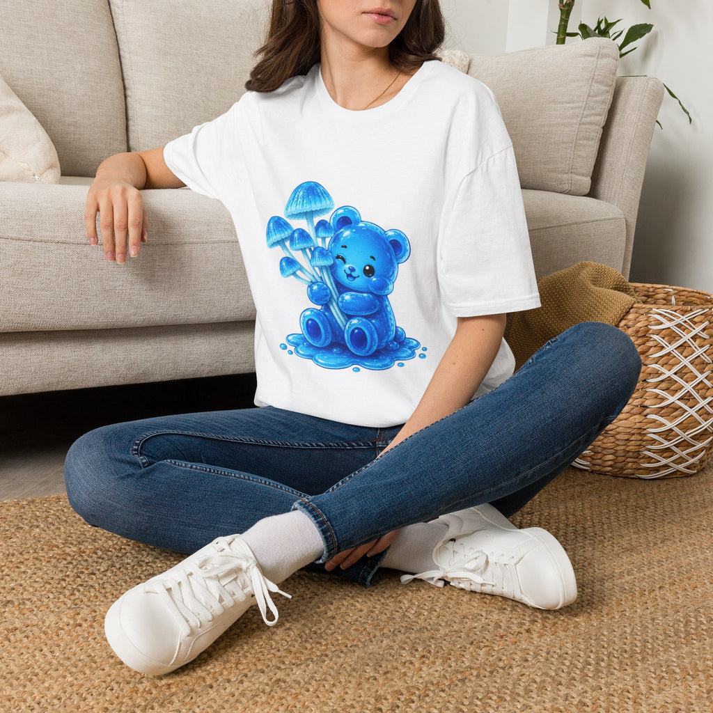Small Cluster of Blue Mini pipe Mushrooms, Oozy Bear Special- Graphic Shirt