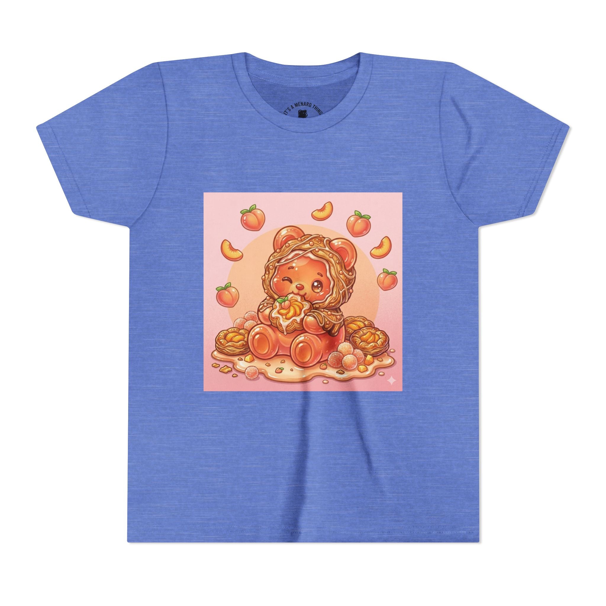 Peach Danish Bear Graphic Shirt for Kids