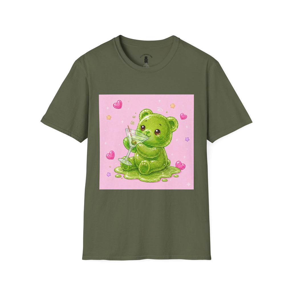 Yummy Martini, Green Oozy Boozy Gummy Drinking Pal- Kawaii Graphic Shirt