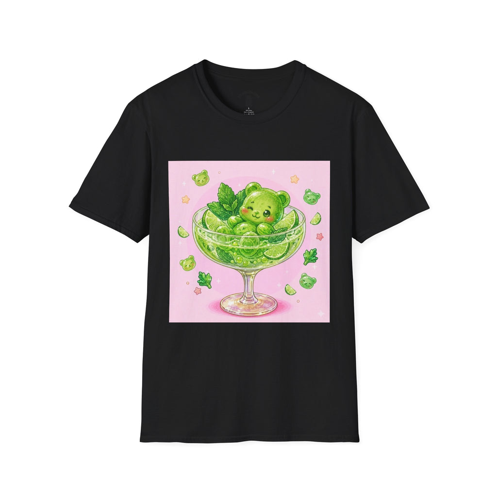 Lime Green Smooth Margaritta Boozy Gooey Gummy Bear- Kawaii Graphic T-Shirt