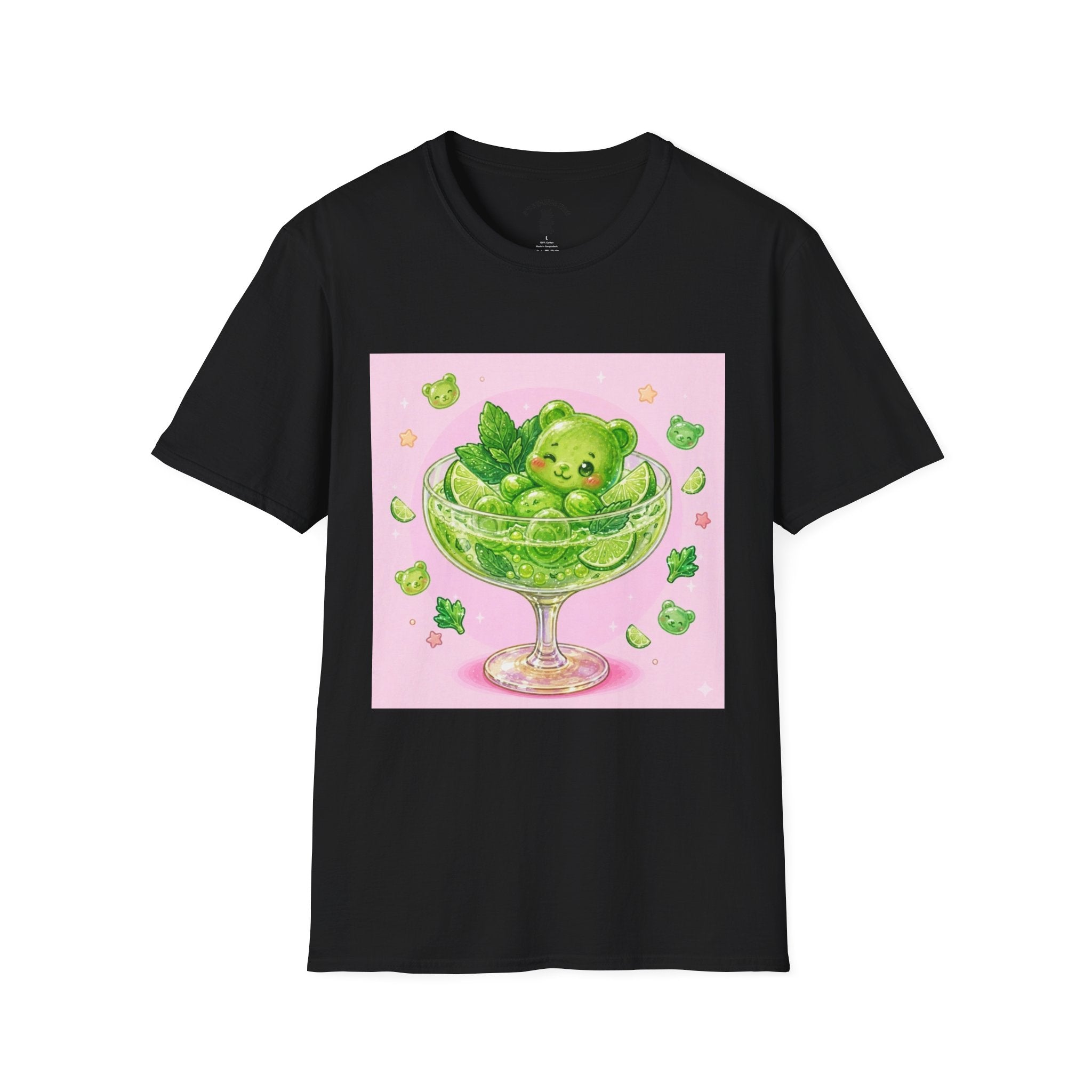 Lime Green Smooth Margaritta Boozy Gooey Gummy Bear- Kawaii Graphic T-Shirt