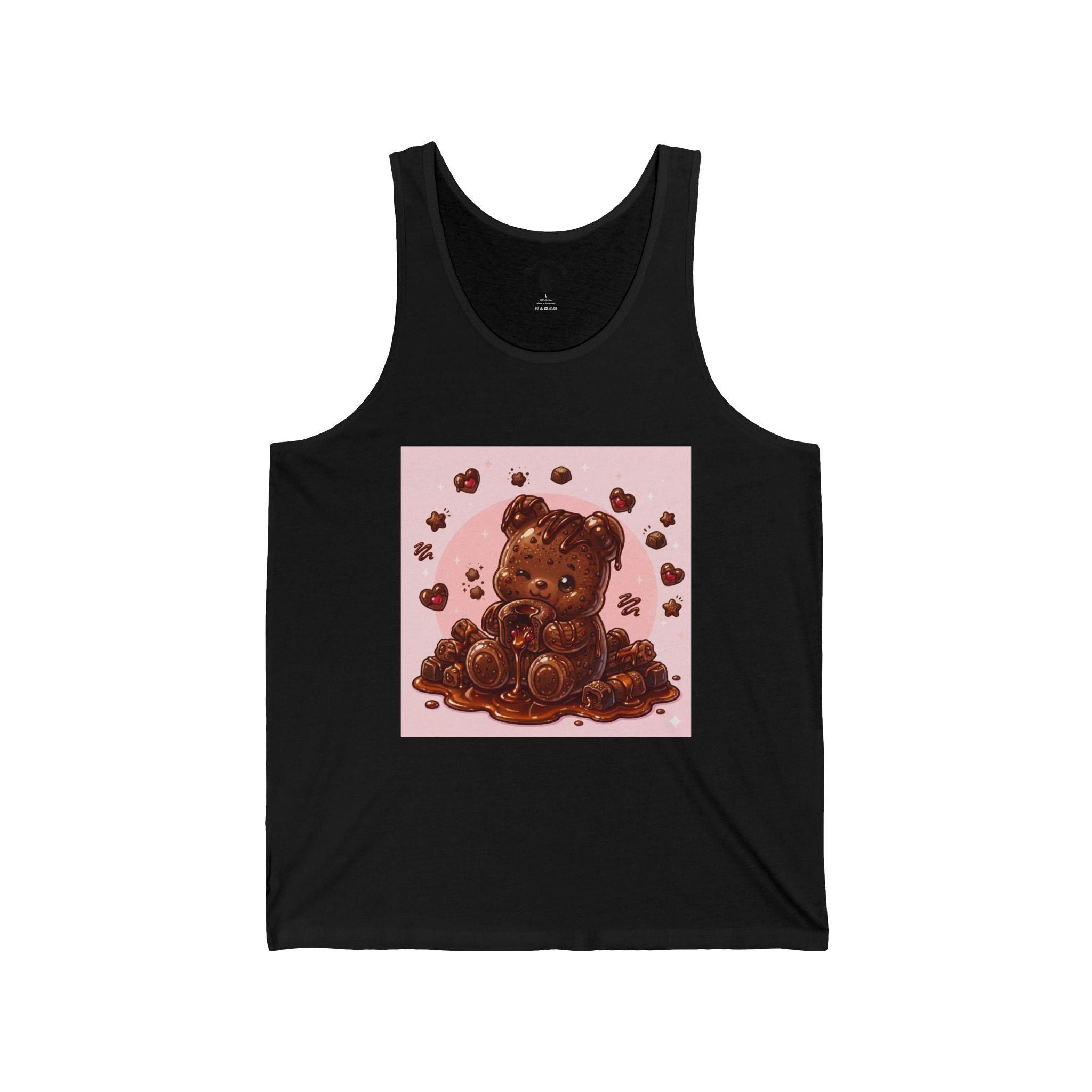 Chocolate Molten Lava Cake Surprise, Fudge Gooey Gummy Bear — Cute Graphic Tank Top