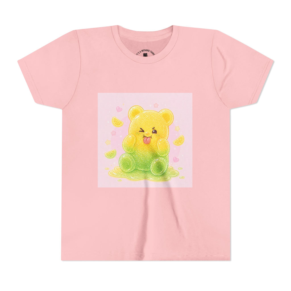 Cute Lemon & Lime Sour Gooey Gummy Bear Kids- Graphic Youth T-Shirt