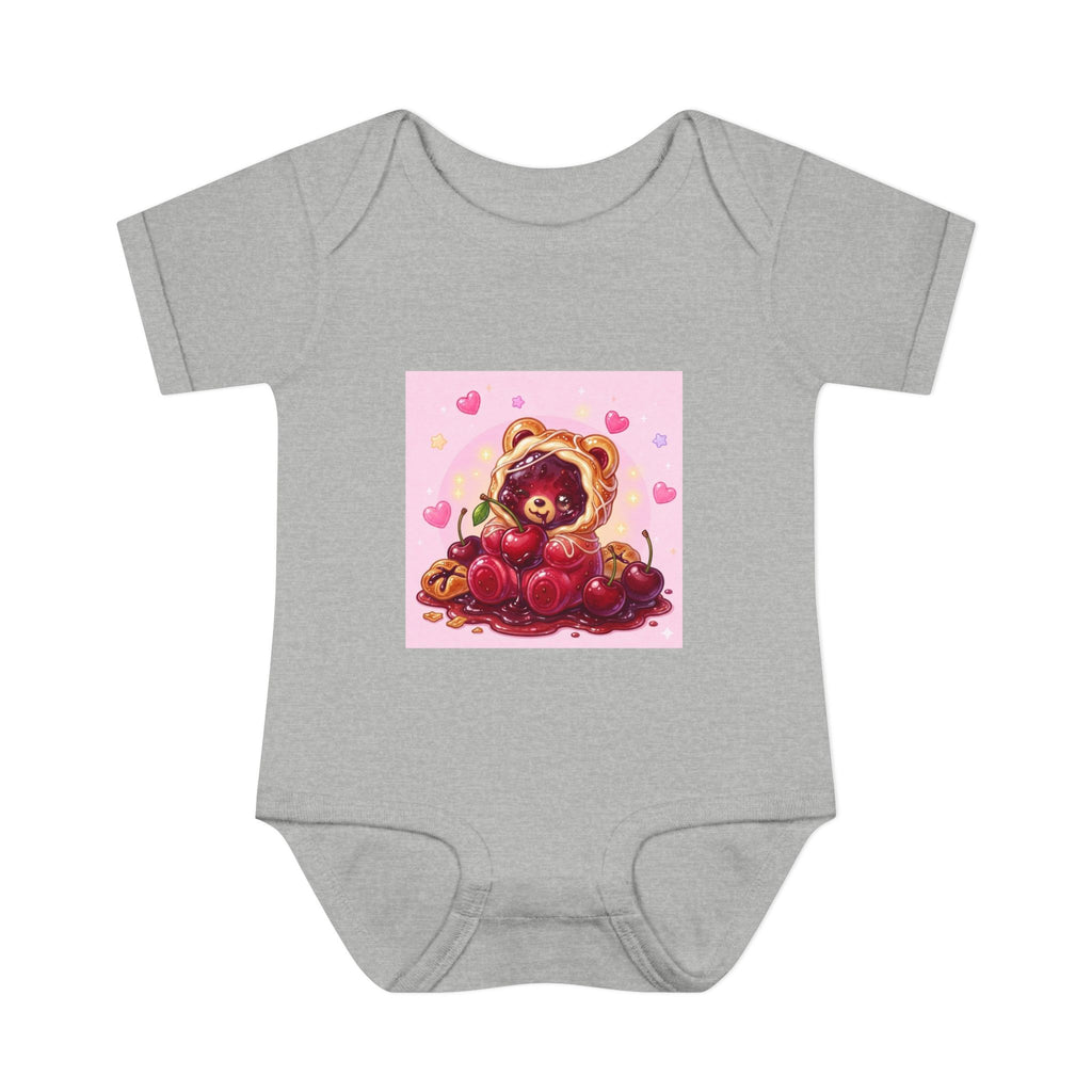 Cherry Danish Gooey Gummy Bear in Puff PJs (Infant Rib Onesie)
