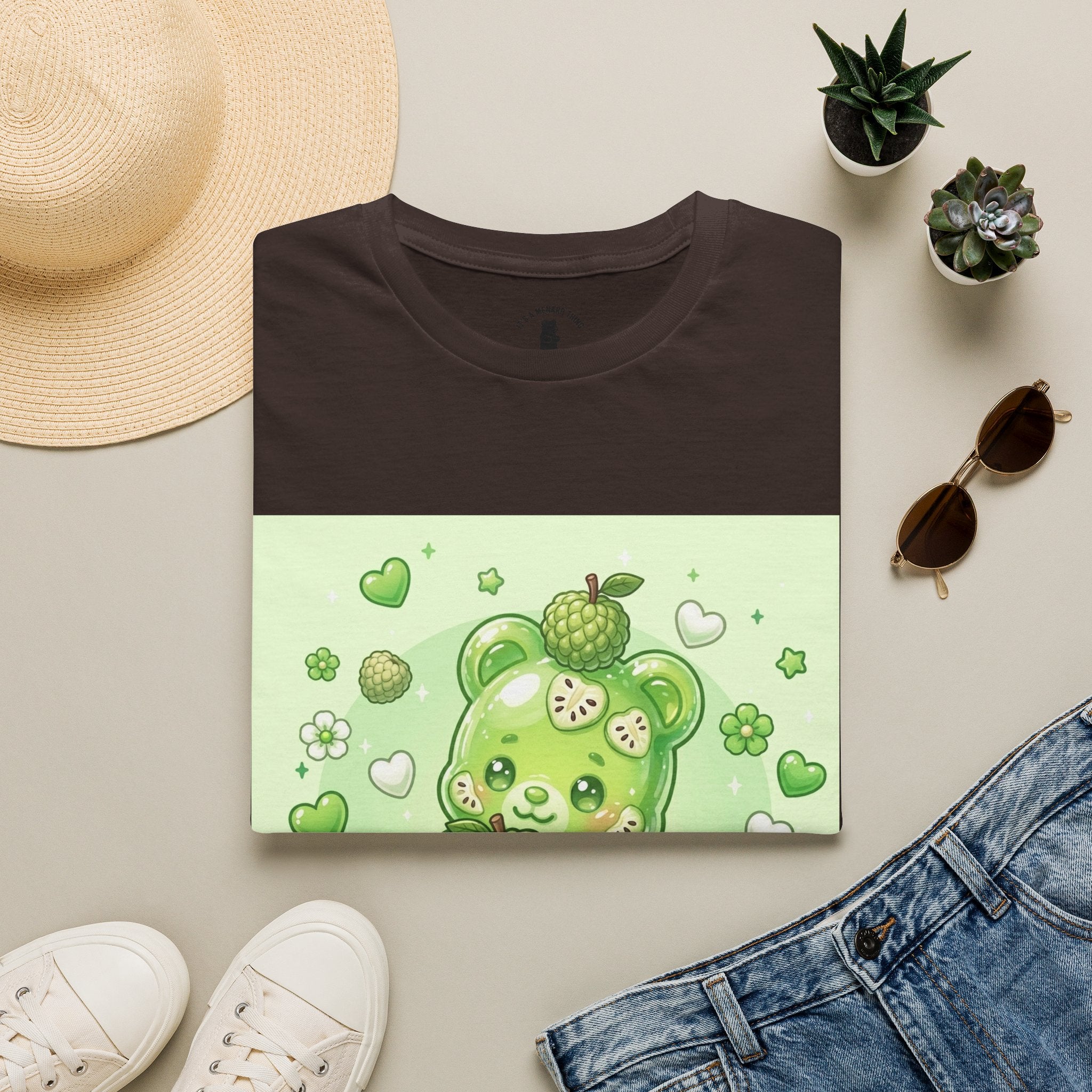 Yummy Ripe Sugar Apple, Exotic Oozy Gummy Bear- Kawaii Graphic Shirt