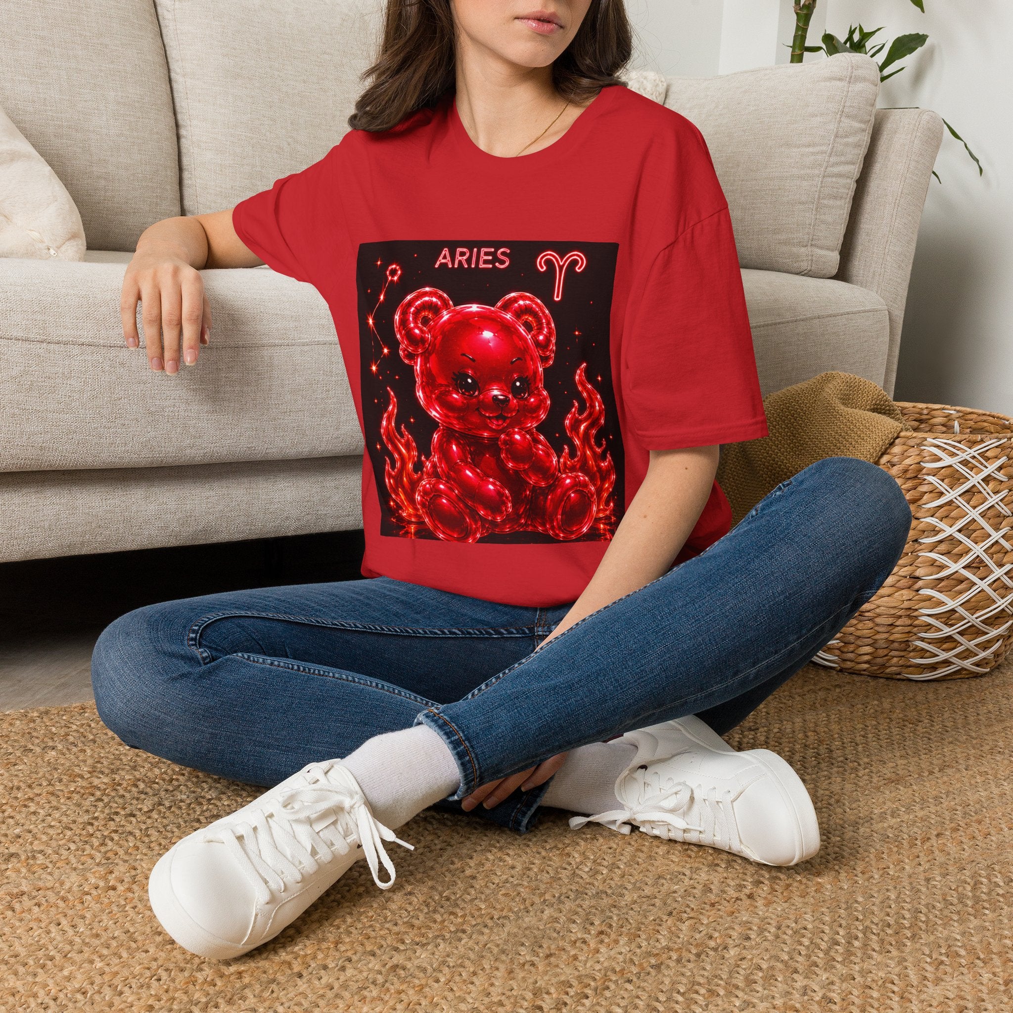 Aries Zodiac Oozy Bear Friend Astrology Special Addition- Graphic Shirt