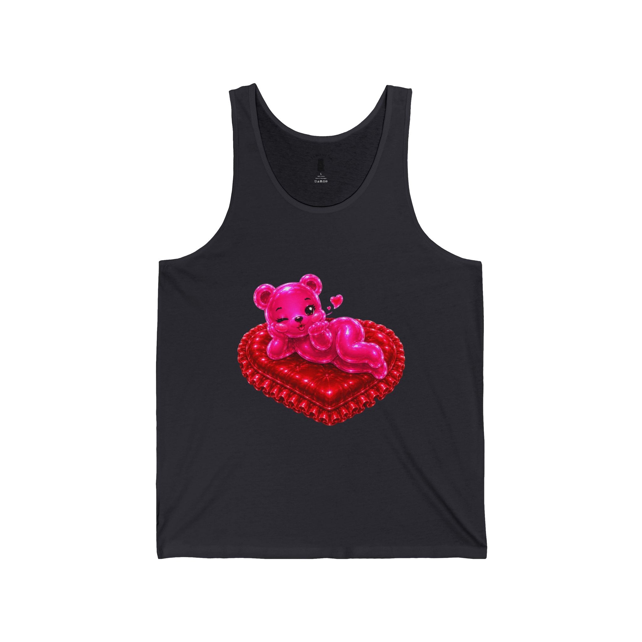 Valentine Special Pink Oozy Bear Friend- Graphic Tank Top (Adult Only!)