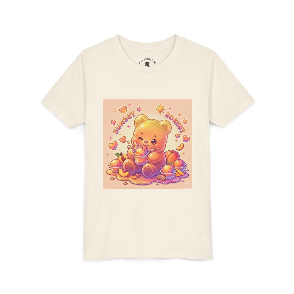 Sunny Peach Sorbet Gooey Gummy Bear Kids Graphic Shirt