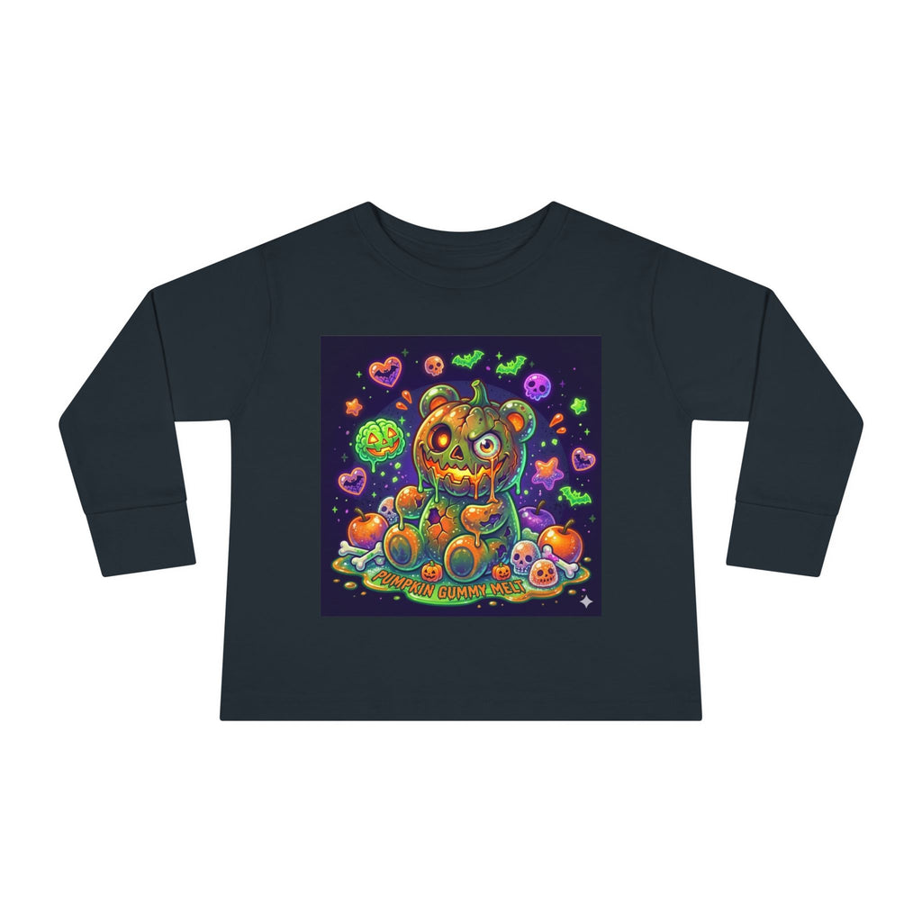 Pumpkin Oozy Bear, Halloween Special- Kids Graphic Long Sleeve Shirt