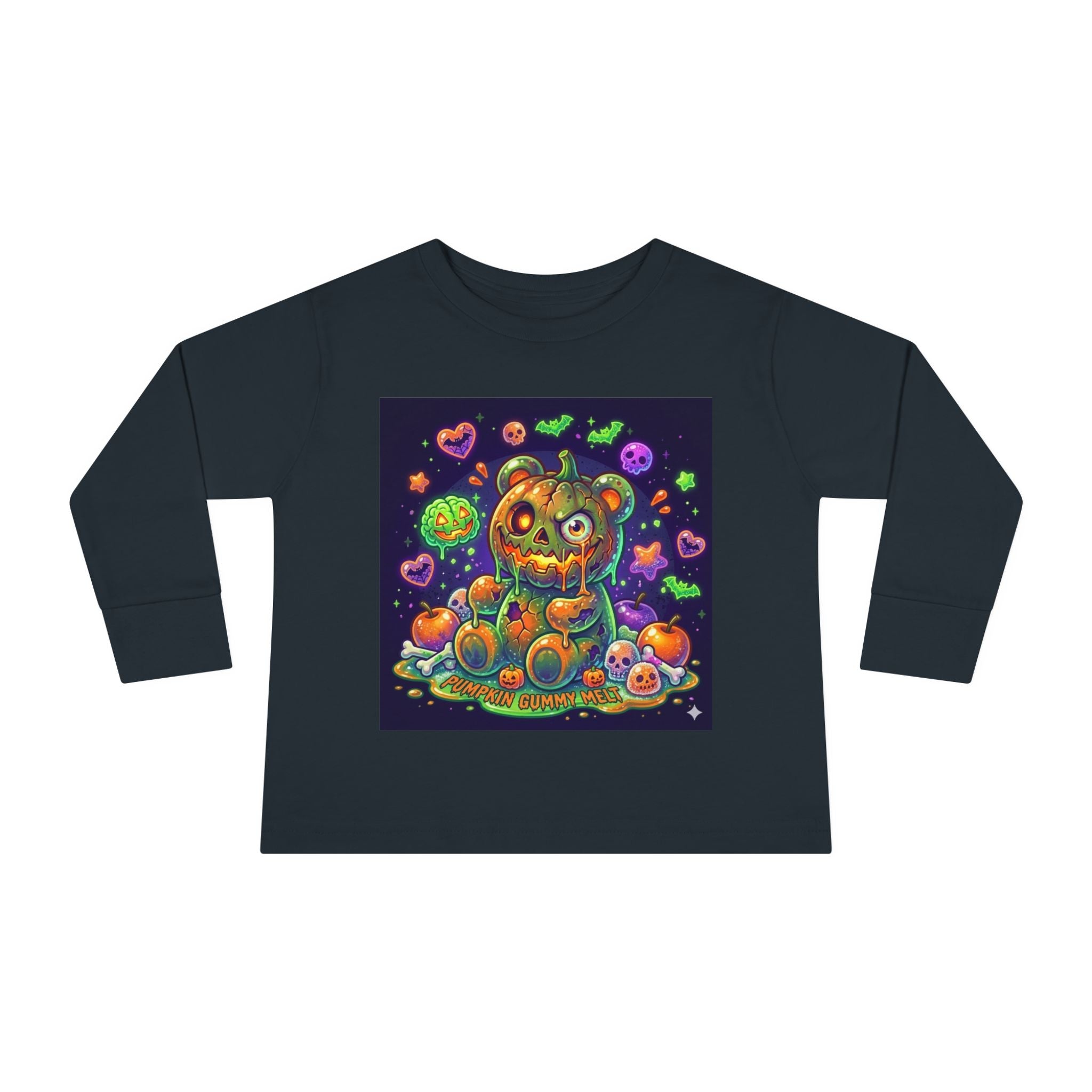 Pumpkin Oozy Bear, Halloween Special- Kids Graphic Long Sleeve Shirt