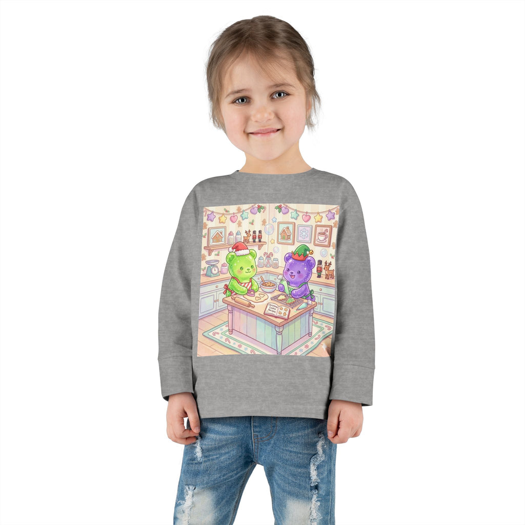Little Holiday Bakers, Oozy Bear Gummy Friends- Graphic Long Sleeve Shirt