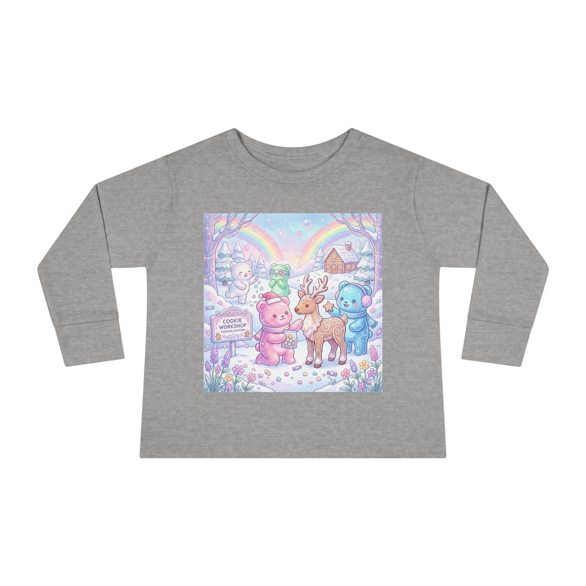Feeding the Reindeer, Oozy Bear Friends Special Holiday- Graphic Long Sleeve Shirt