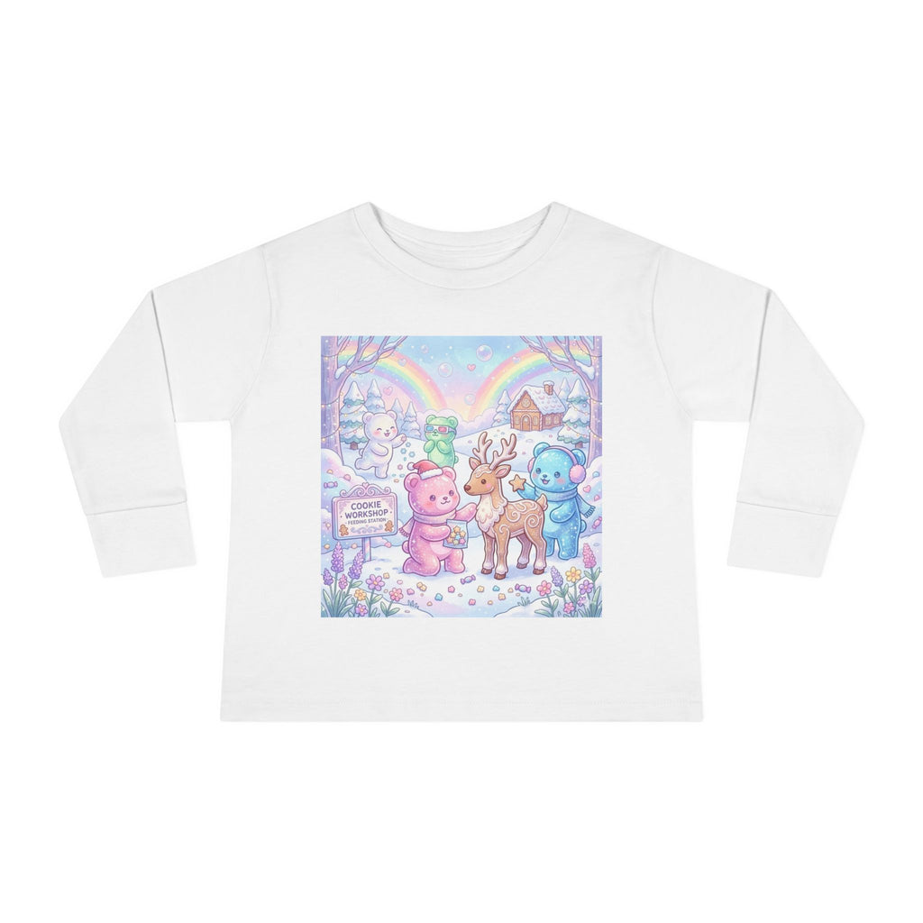 Feeding the Reindeer, Oozy Bear Friends Special Holiday- Graphic Long Sleeve Shirt