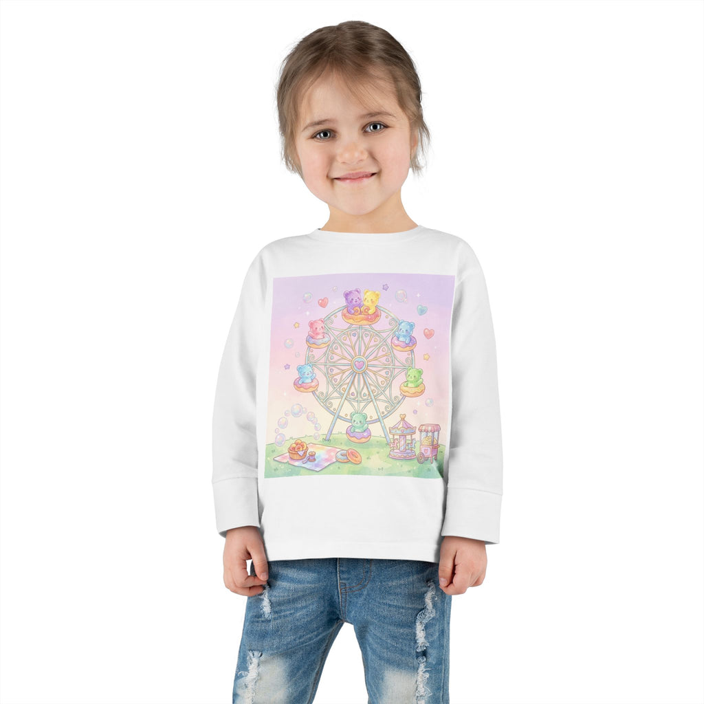 Pastel Carnival Ferris Wheel, Oozy Bear Gummy Friends- Graphic Long Sleeve Shirt