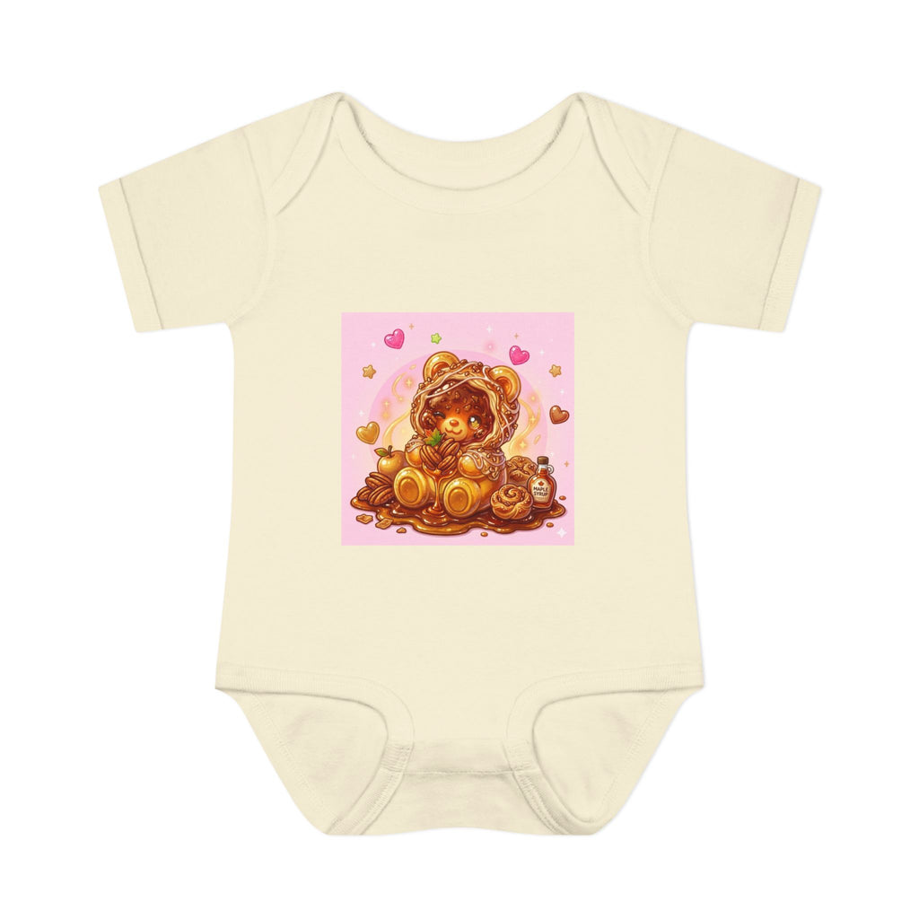 Maple Pecan Danish Gooey Gummy Bear in Puff PJs Baby Onesie