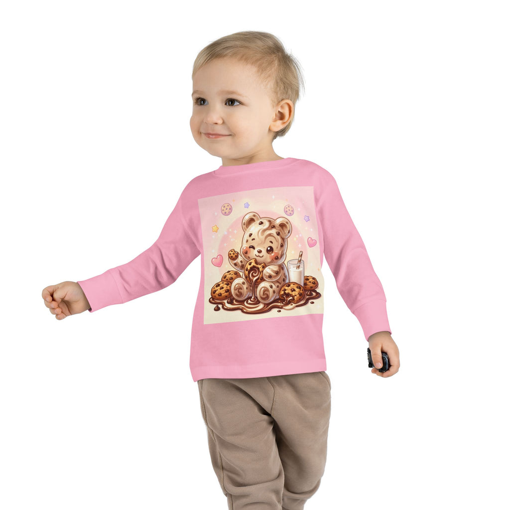 Milk & Cookies, Fudge Oozy Bear Gummy Friend- Kids Graphic Long sleeve Shirt