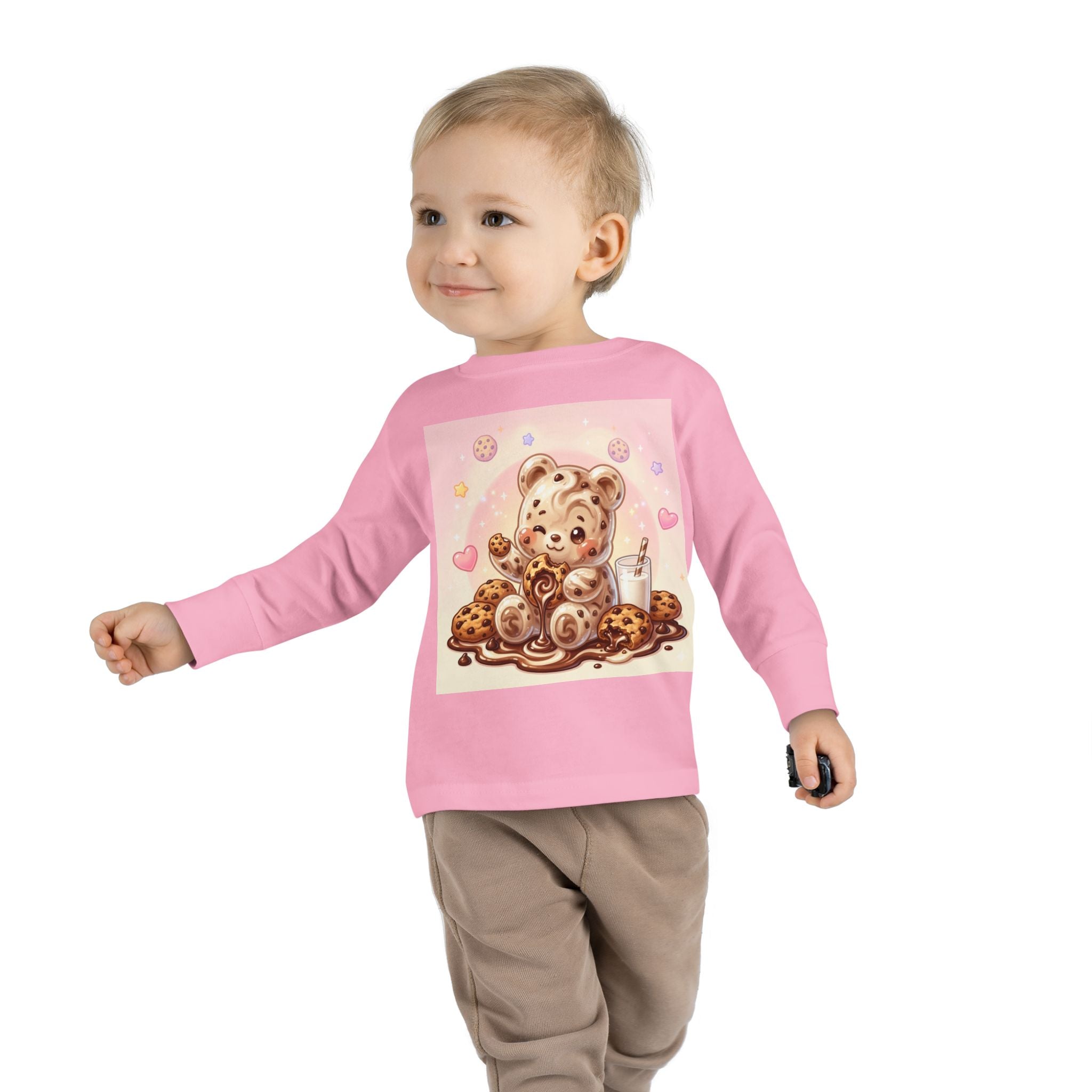 Milk & Cookies, Fudge Oozy Bear Gummy Friend- Kids Graphic Long sleeve Shirt