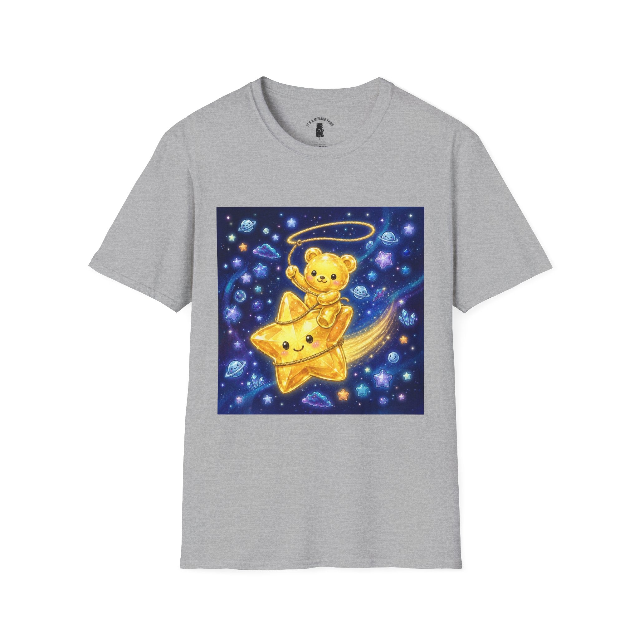 Rodeo Star, Golden Crstyal Gooey Gummy Bear- Kawaii Graphic T-Shirt
