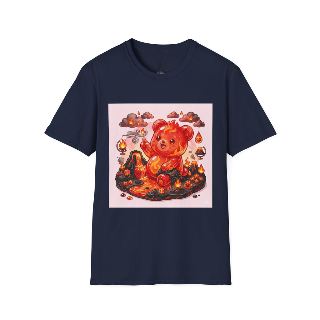 Elemental, Fire Style Volcano Red Gooey Gummy Bear — Cute Graphic T-Shirt