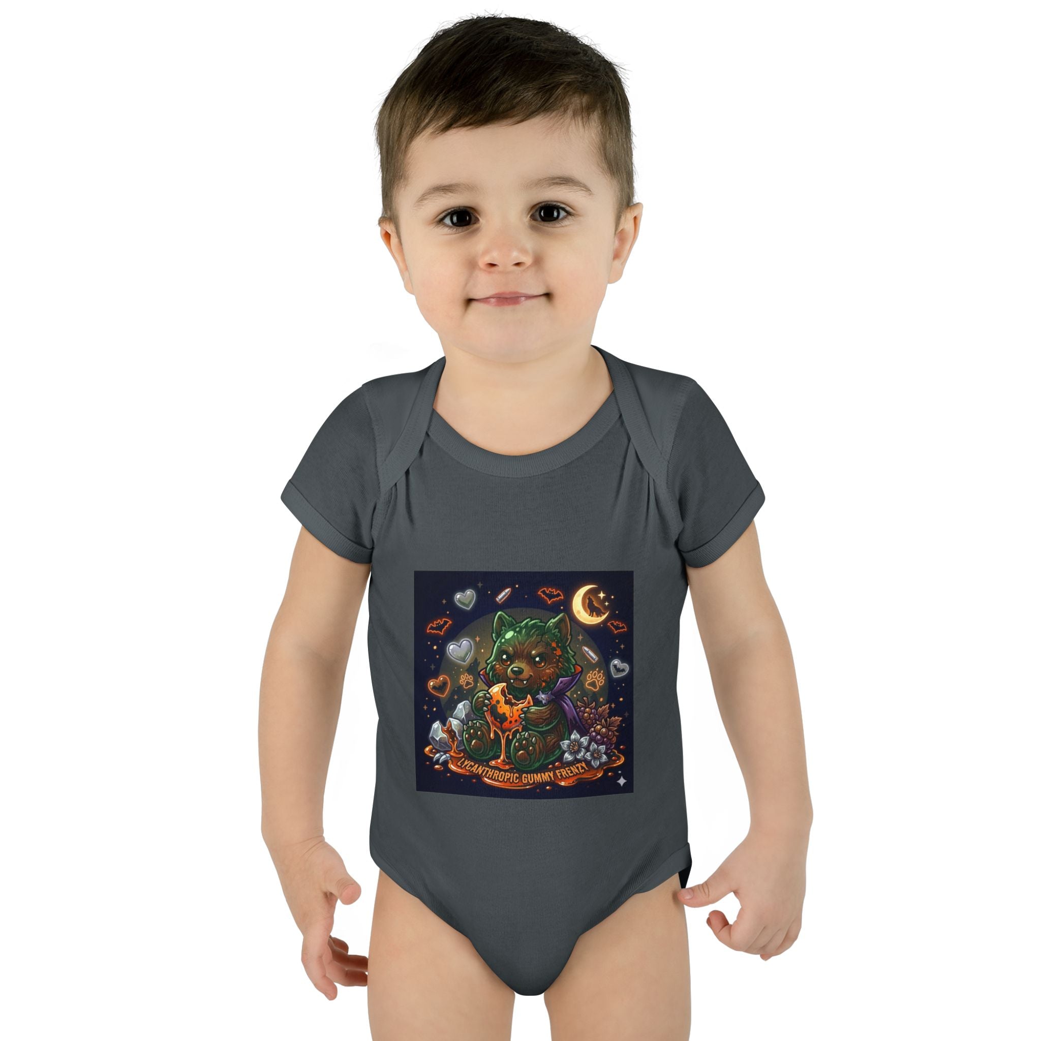 Baby Bodysuit — Cute Halloween Werewolf Gooey Bear