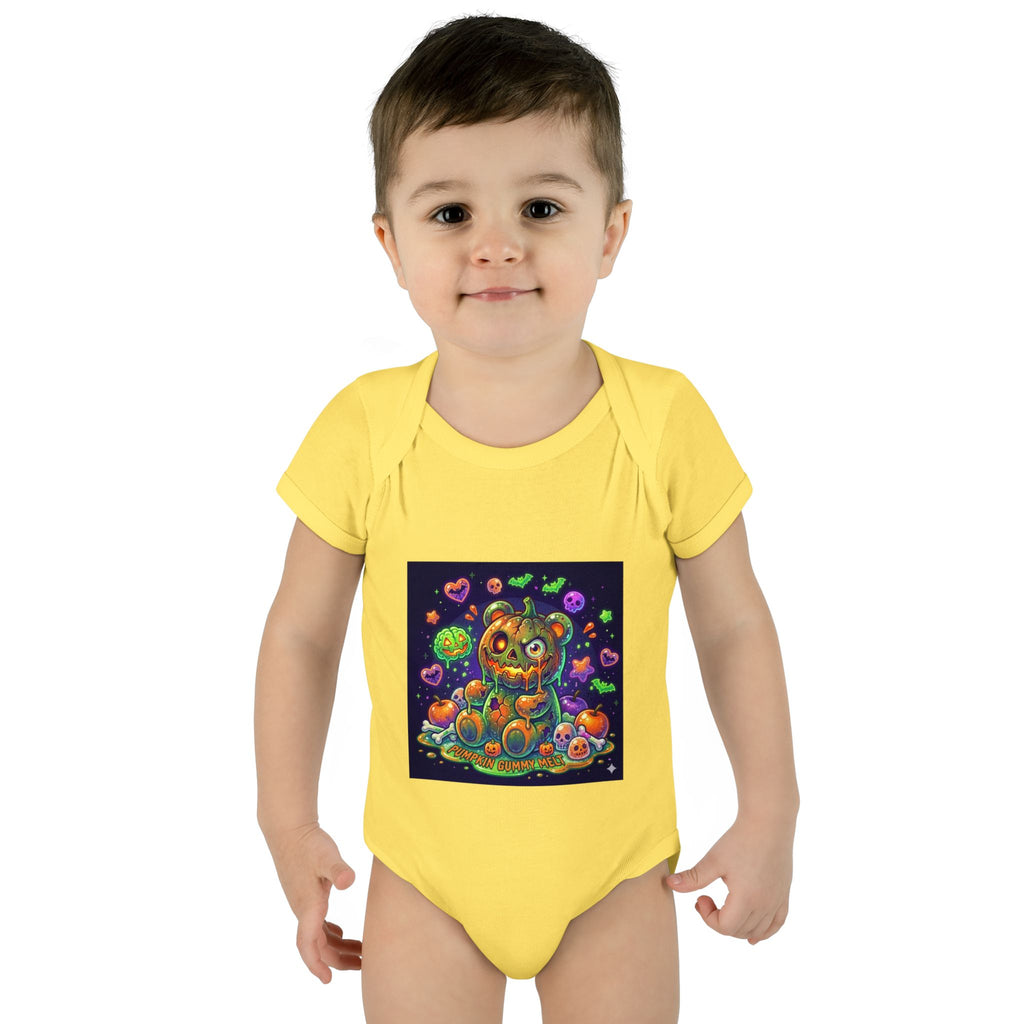 Halloween Pumpkin Head Gooey Gummy Bear - Infant Onesie