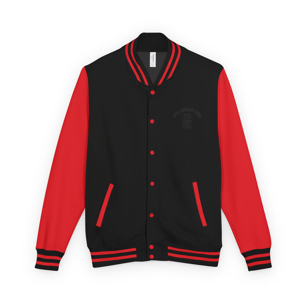 Blooming White Rose, Gooey Gummy Bear Friend- Kawaii Graphic Jacket