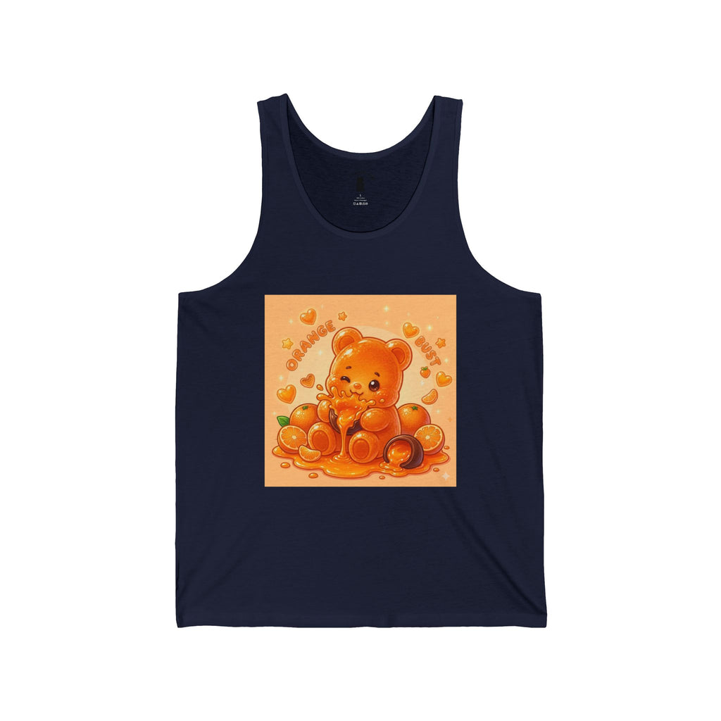 Orange Burst Surprise, Gooey Gummy bear Friend — Kawaii Graphic Tank top