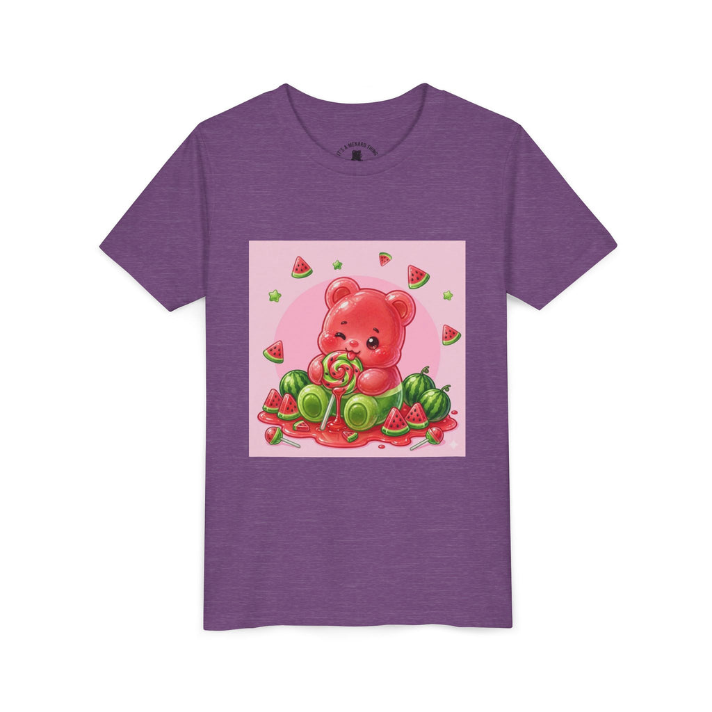 Watermelon Swirl Lollipop Gooey Gummy Bear- Youth Shirt