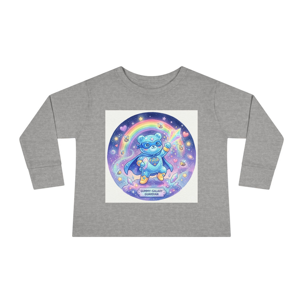 Superhero Blue Oozy Bear- Graphic Long Sleeve Shirt