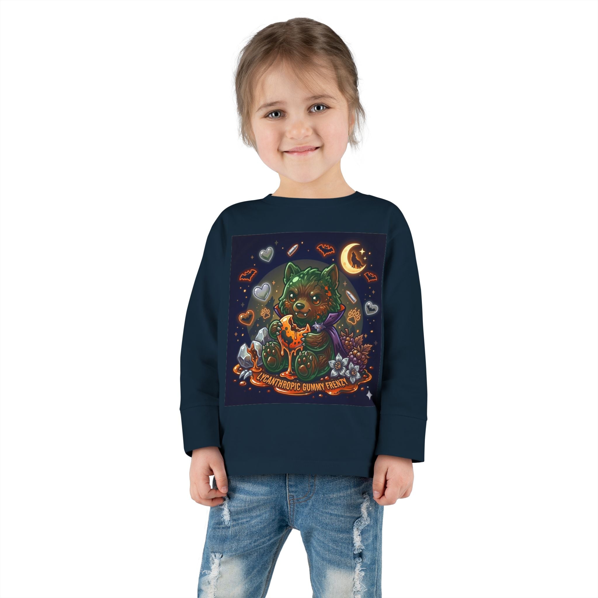 Werewolf Oozy Bear Gummy Halloween Special- Graphic Long Sleeve Shirt