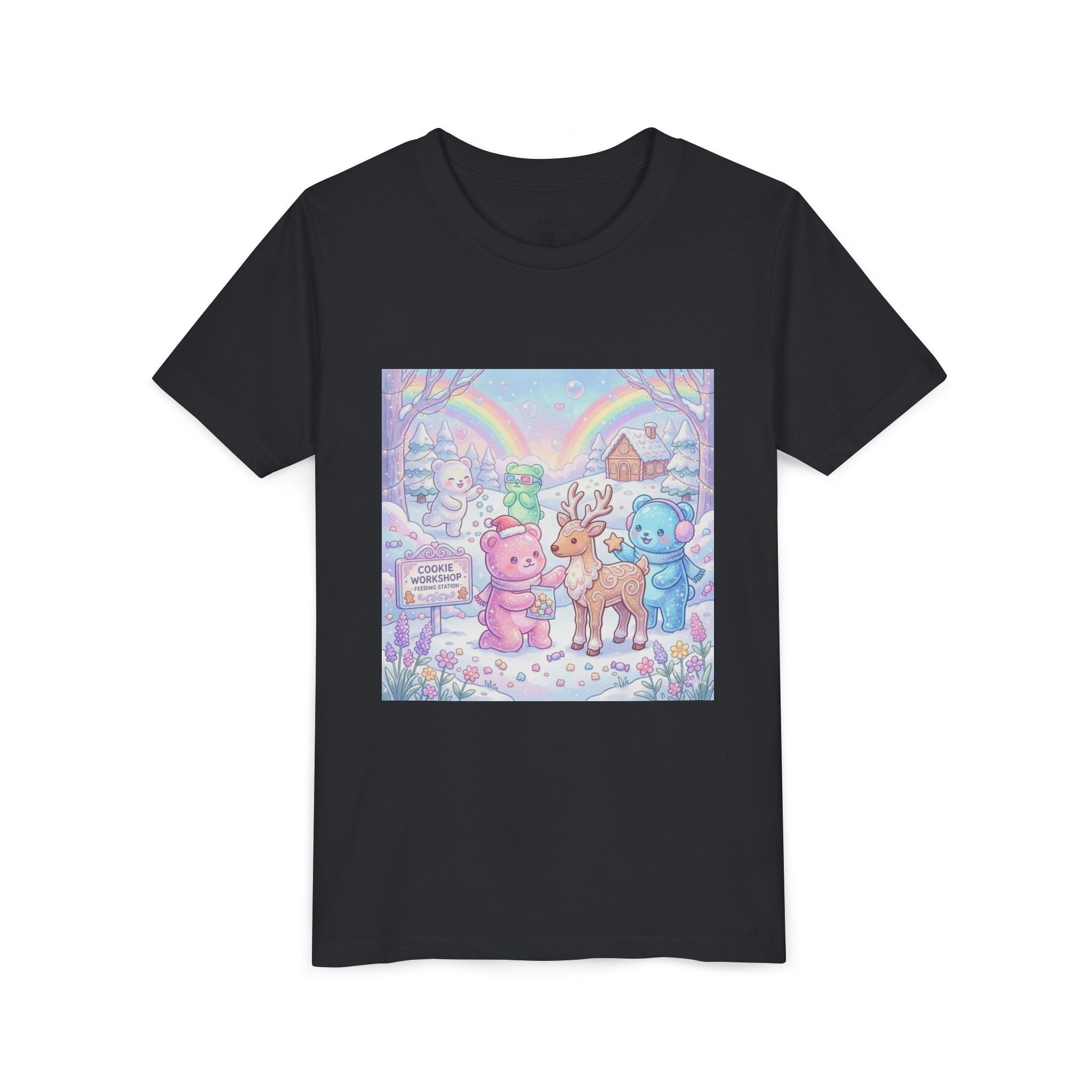 Gooey Gummies Feed Reindeer Graphic Youth Shirt