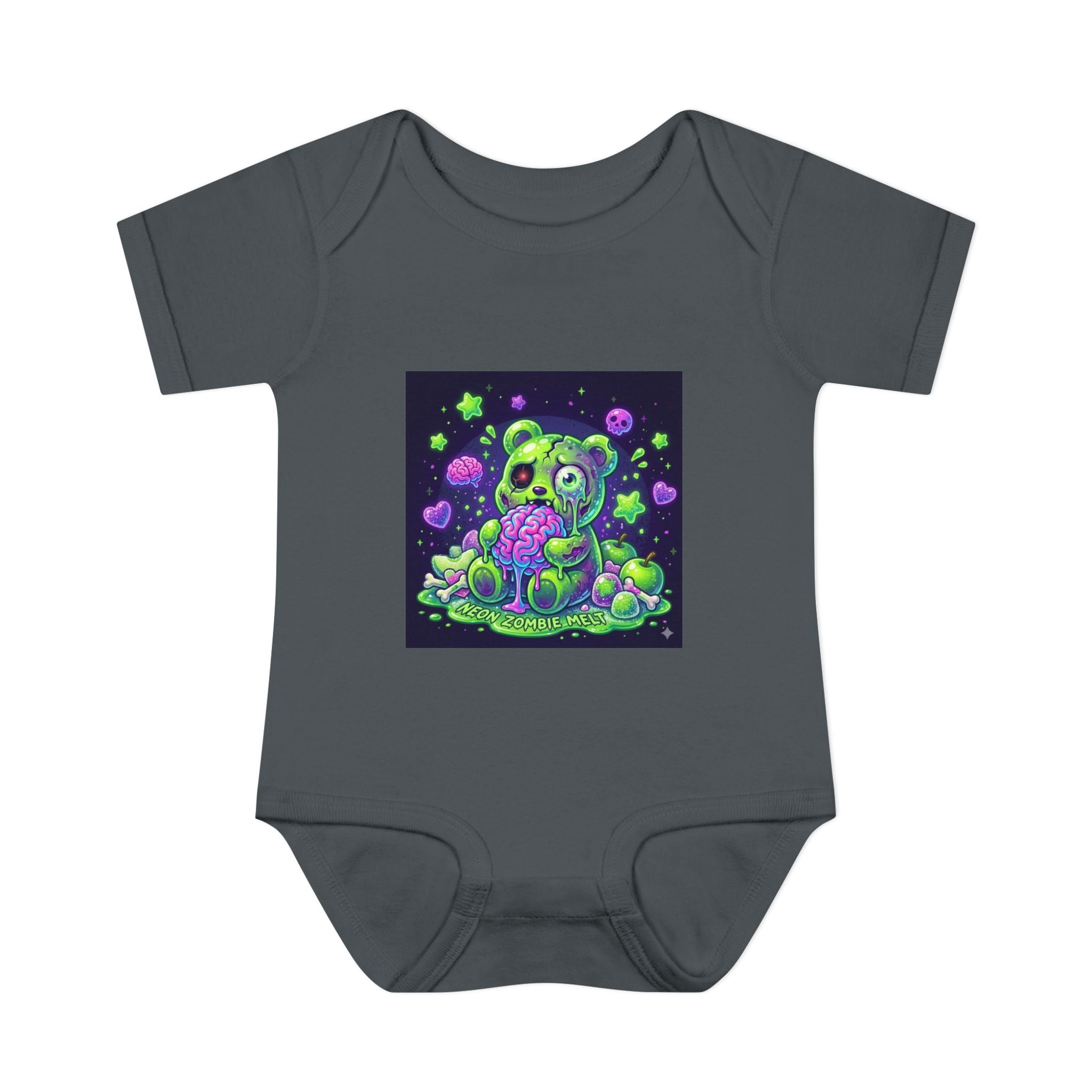 Baby Bodysuit — Neon Zombie Halloween Gooey Gummy Bear