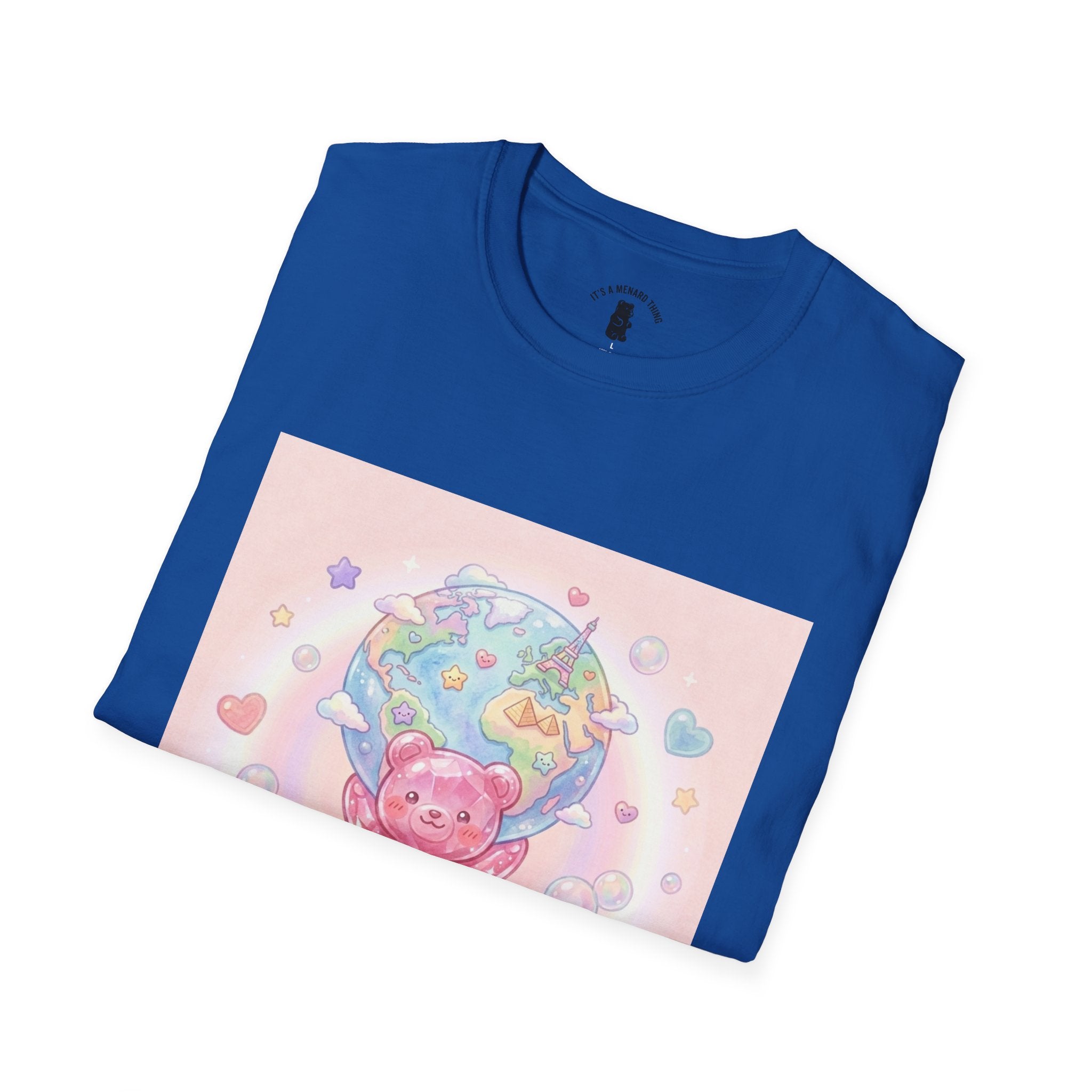 World Atlas, Pink Crystal Gooey Gummy Bear — Pastel Graphic T-Shirt