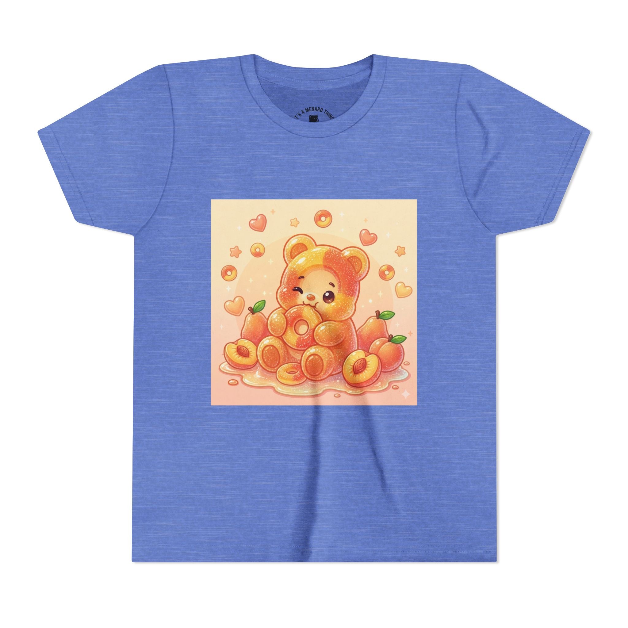 Peach Ring Gooey Gummy Bear Kids Short Sleeve Shirt