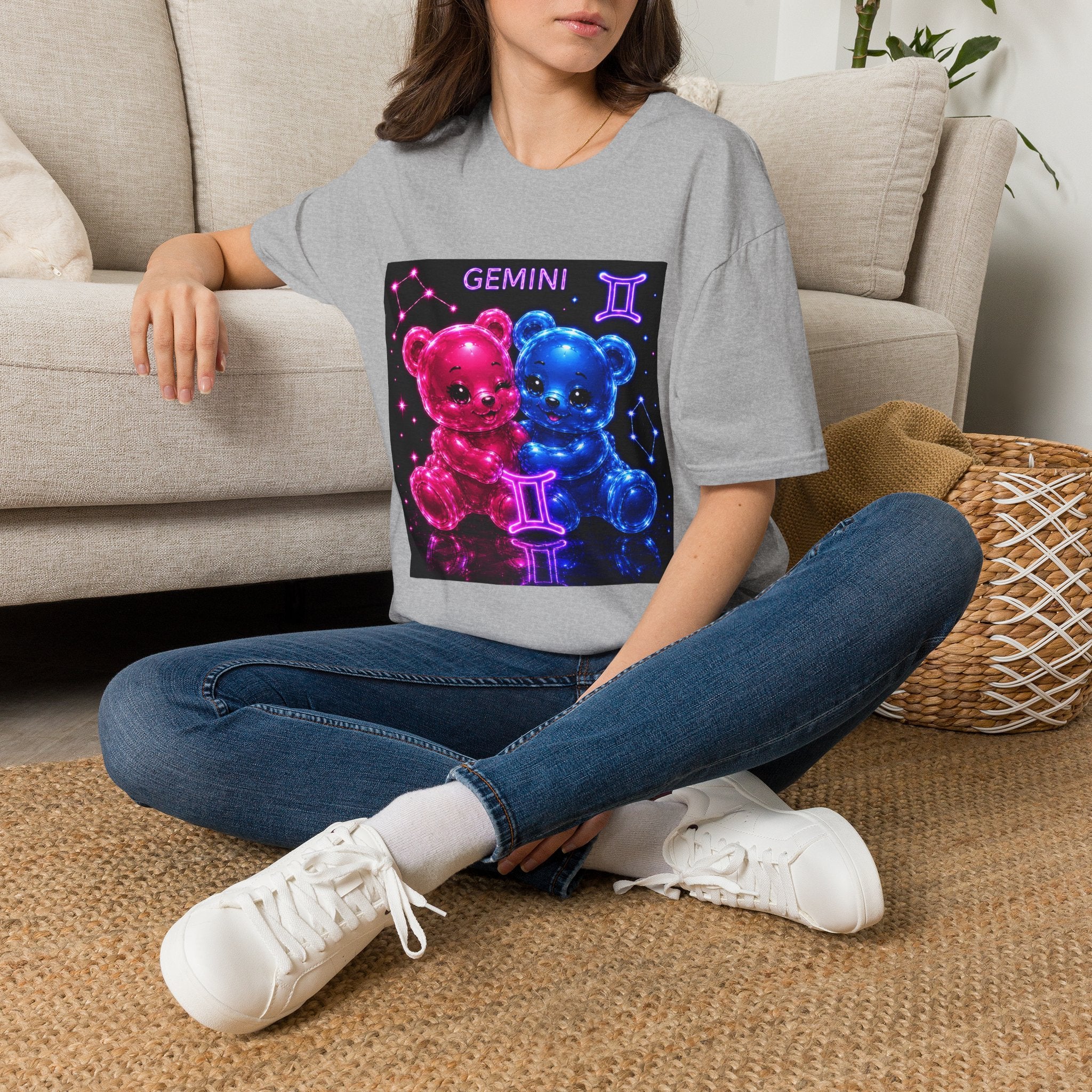 Gemini Astrology Oozy Bear Dou Friends, Special Addition Zodiac Sign- Graphic Shirt