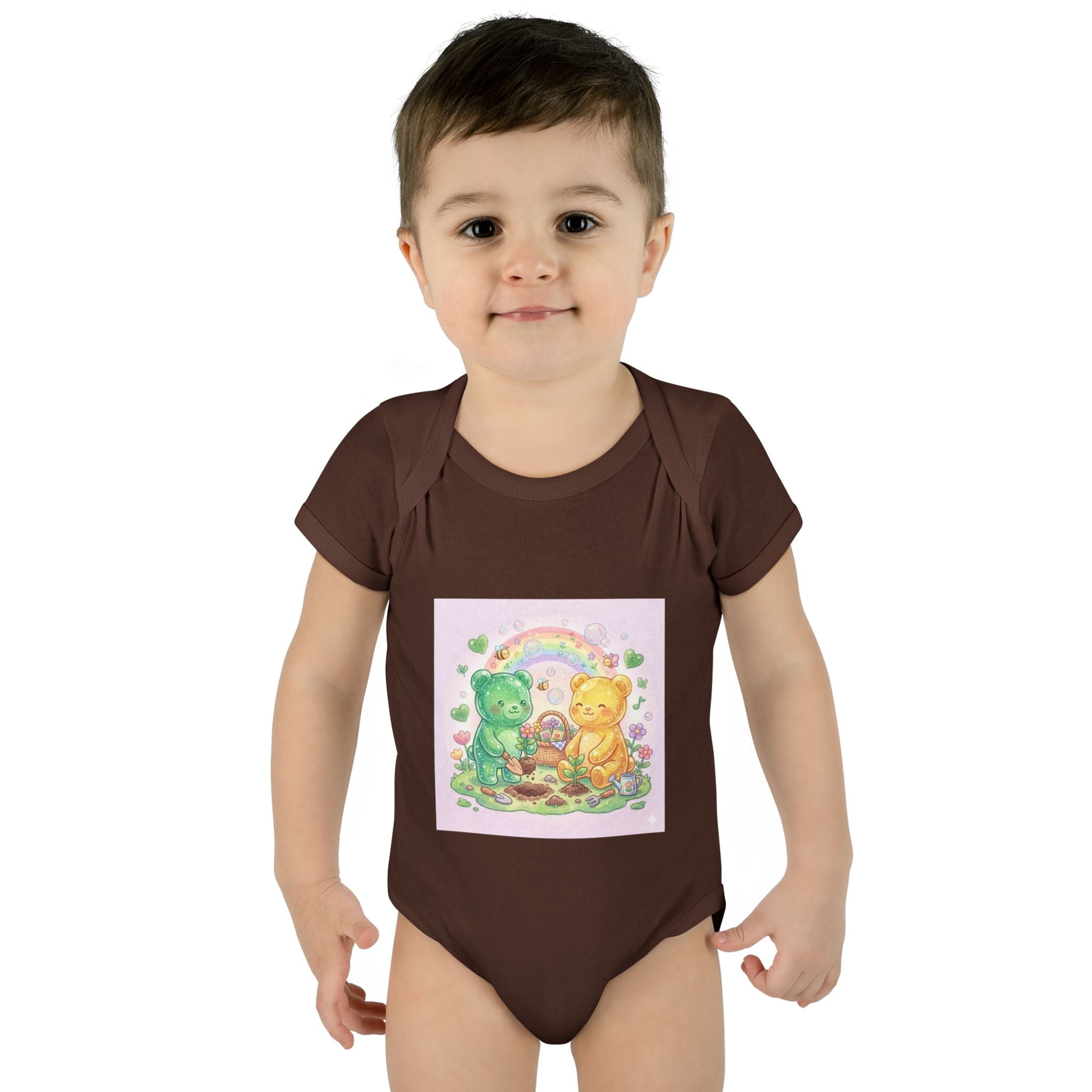 Copy of Infant Bodysuit — Oozy Gummy Bears Gardening Baby Onesie