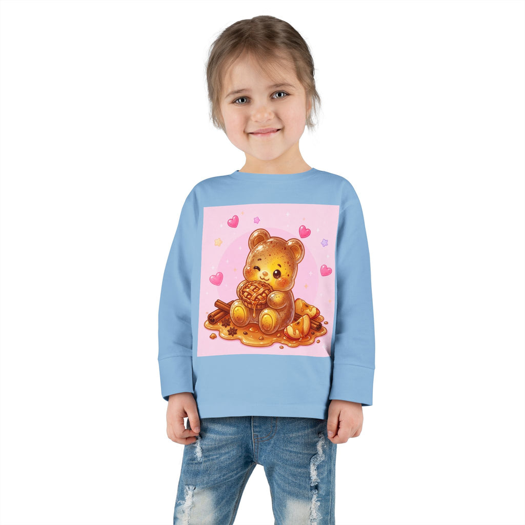 Cinnamon Sweet Fresh Apple Pie, Oozy Bear Gummy Friend- Kids Long Sleeve Shirt