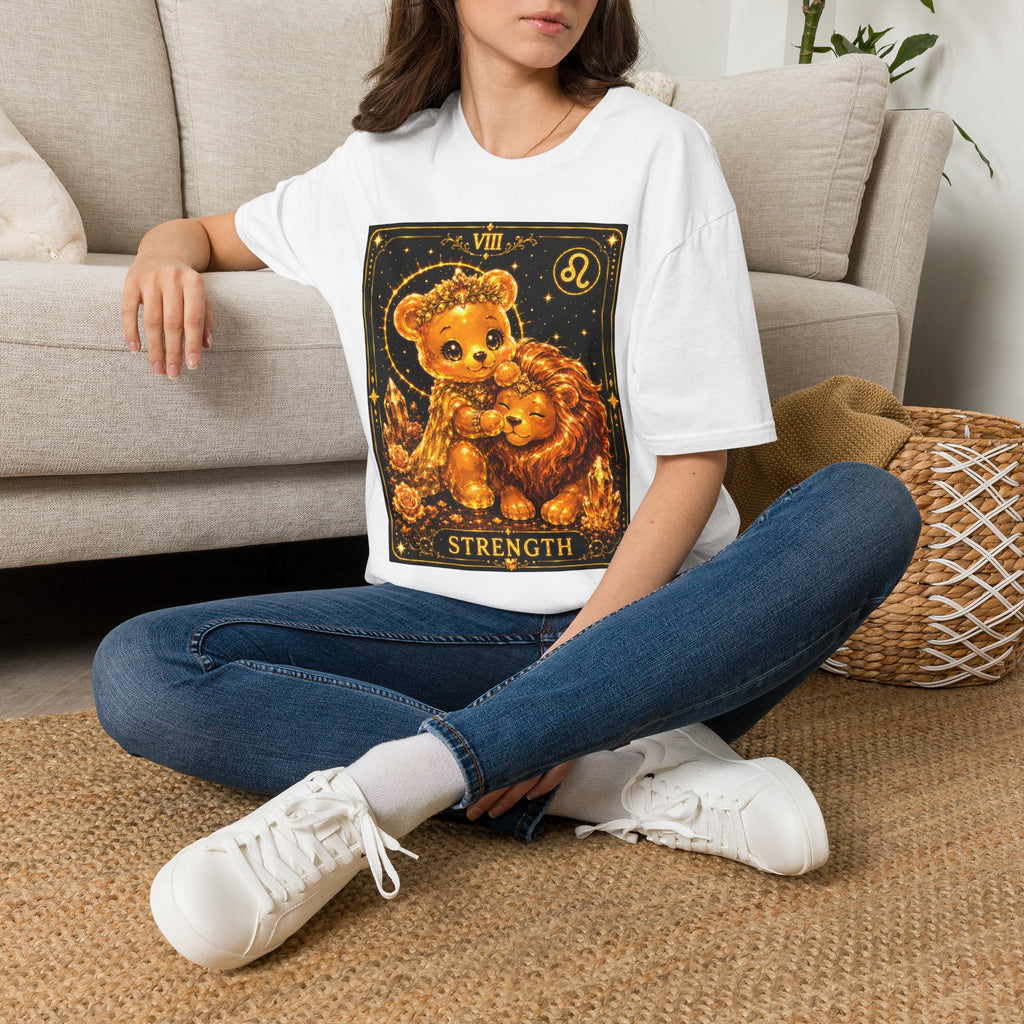 Strength Tarot Golden Lion & Oozy Bear Friend Special Addition- Graphic Shirt