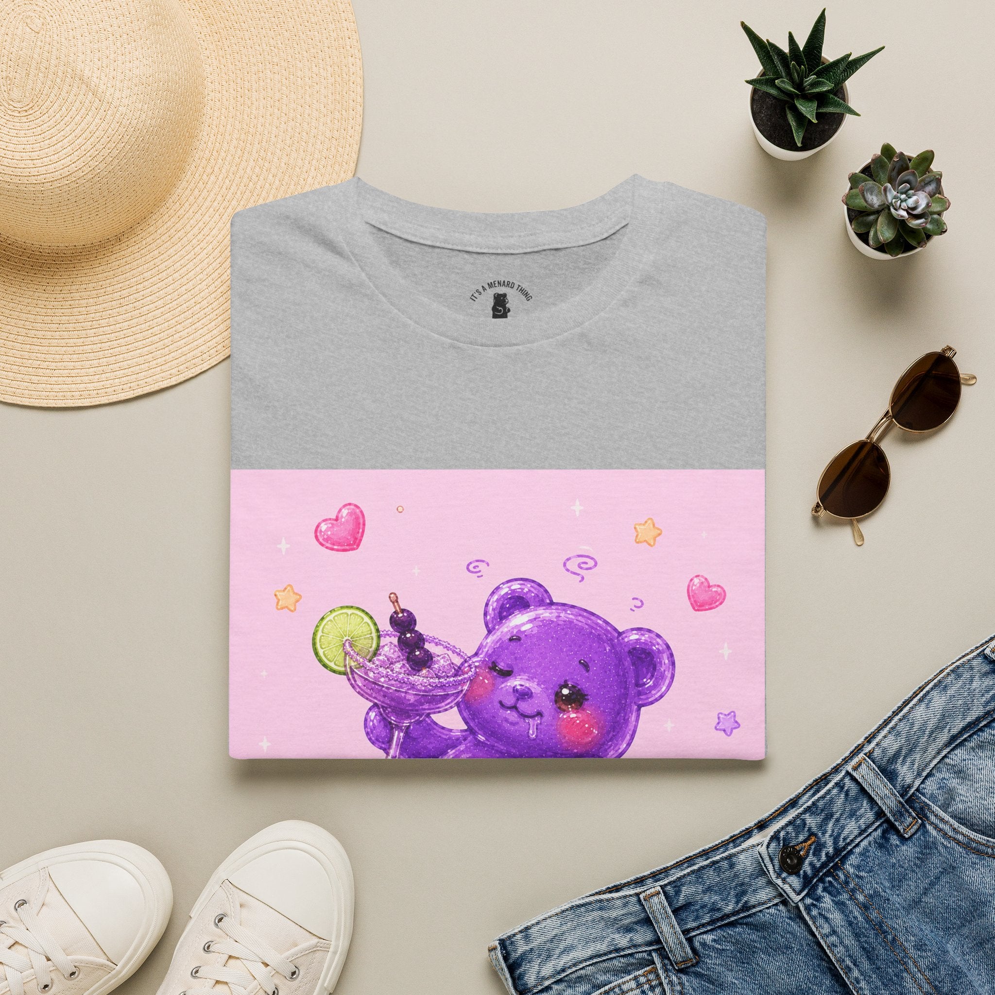 Special Wine to Dine, Purple Oozy Boozy Gummy Drinking Pal- Kawaii Graphic Shirt