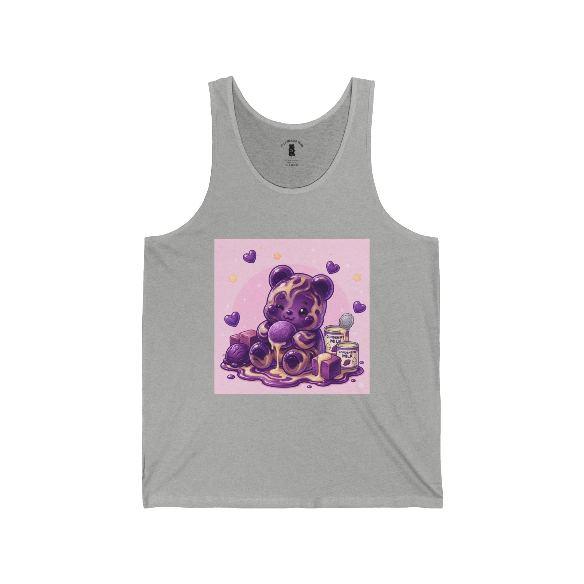 Ube & Sweet Condensed Milk, Purple Gooey Gummy Bear- Kawaii Graphic Tank Top