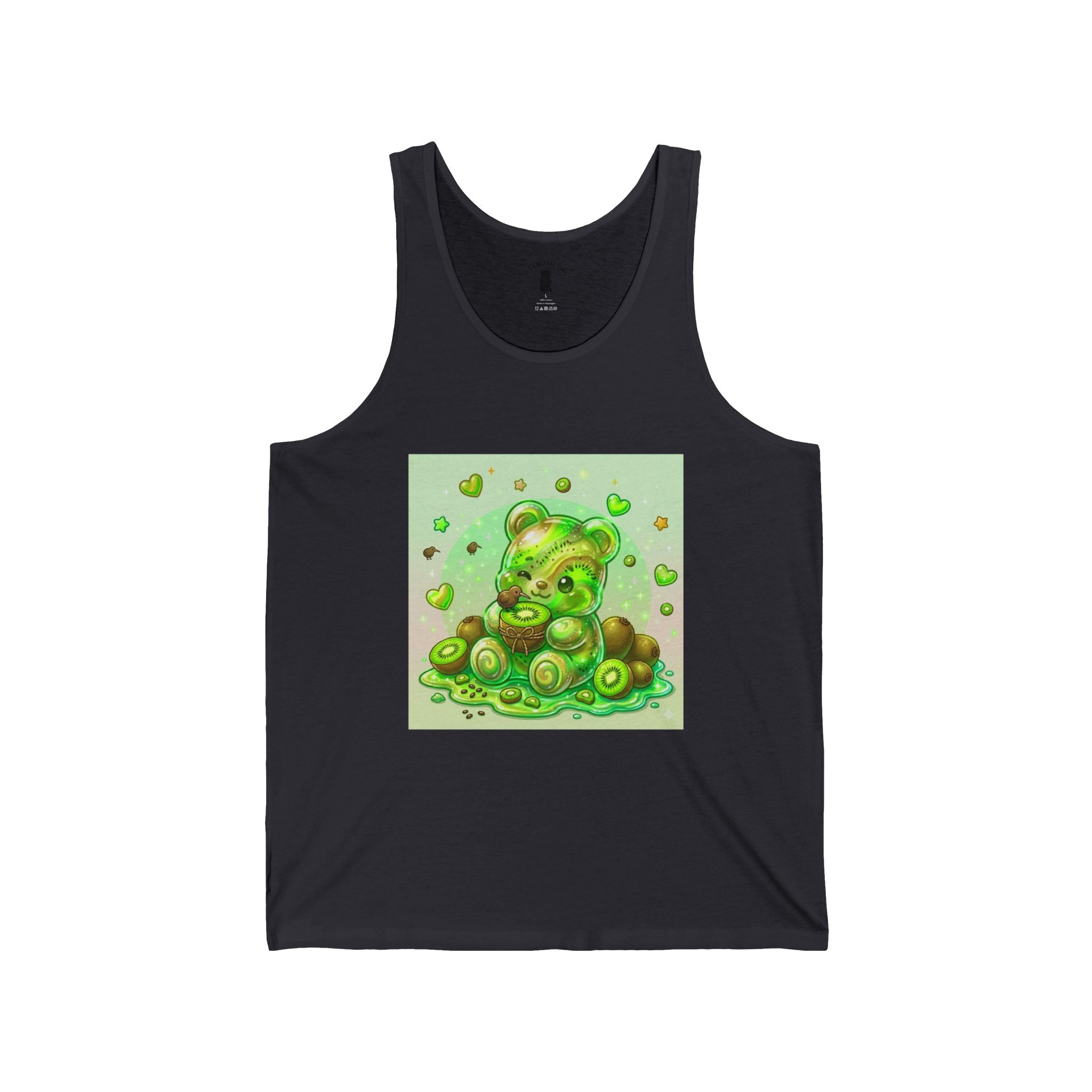 Ripe Juicey Kiwi, Green Gooey Gummy Bear — Kawaii Graphic Tank