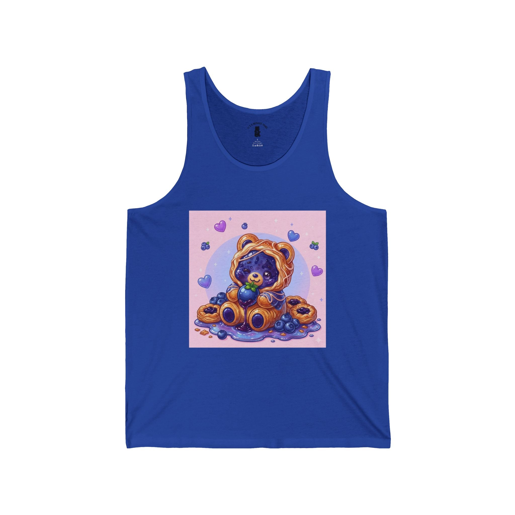 Blueberry Danish, Special Puff Pastry PJ Gooey Gummy Bear— Kawaii Graphic Tank Top