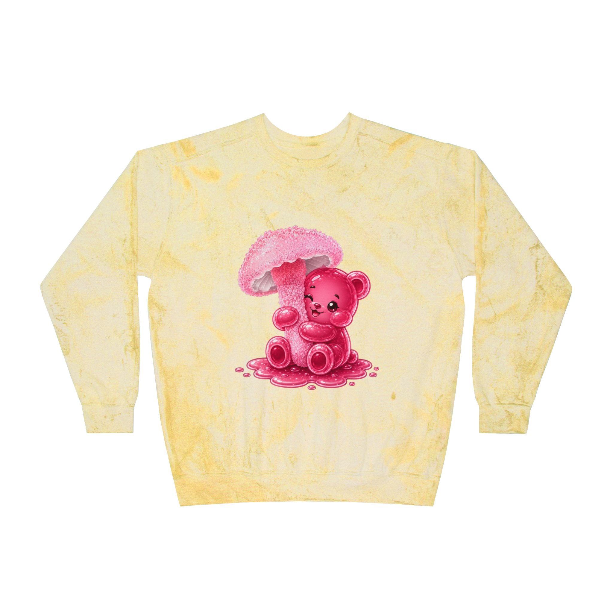 Ultra Pretty Pink Mushroom, Gooey Gummy Bear— Kawaii Graphic Sweatshirt
