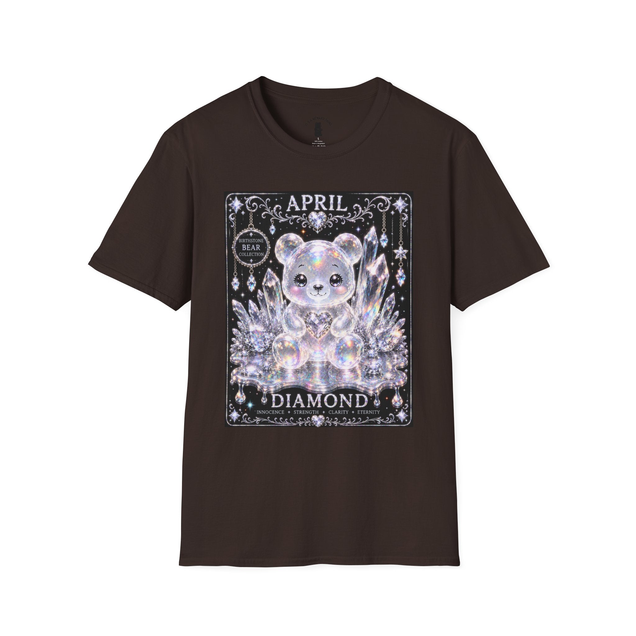 April, Diamond Birthstone Crystal Oozy Bear Friend Special Addition- Graphic Shirt