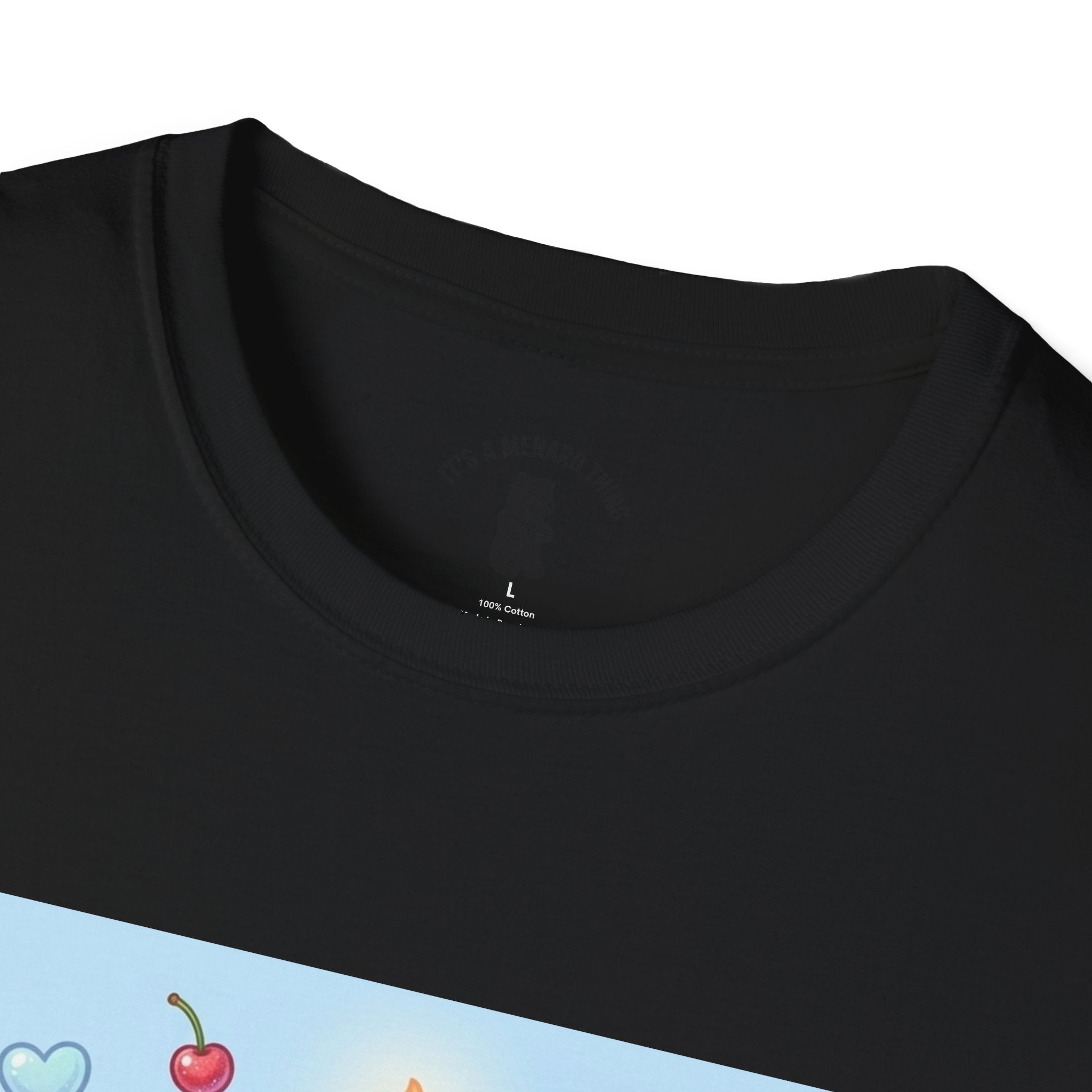 Cute Angel Food Cake, White Gooey Gummy Bear — Kawaii Graphic Tee