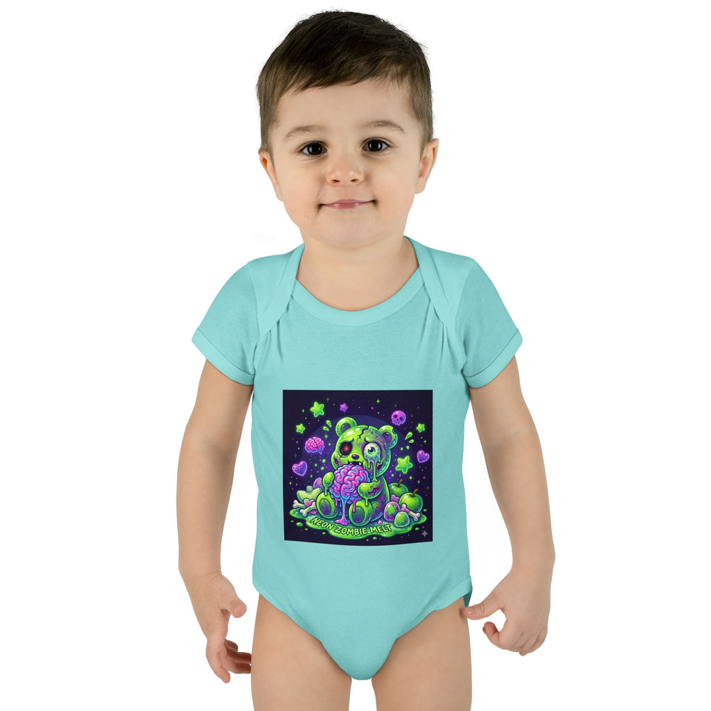 Baby Bodysuit — Neon Zombie Halloween Gooey Gummy Bear