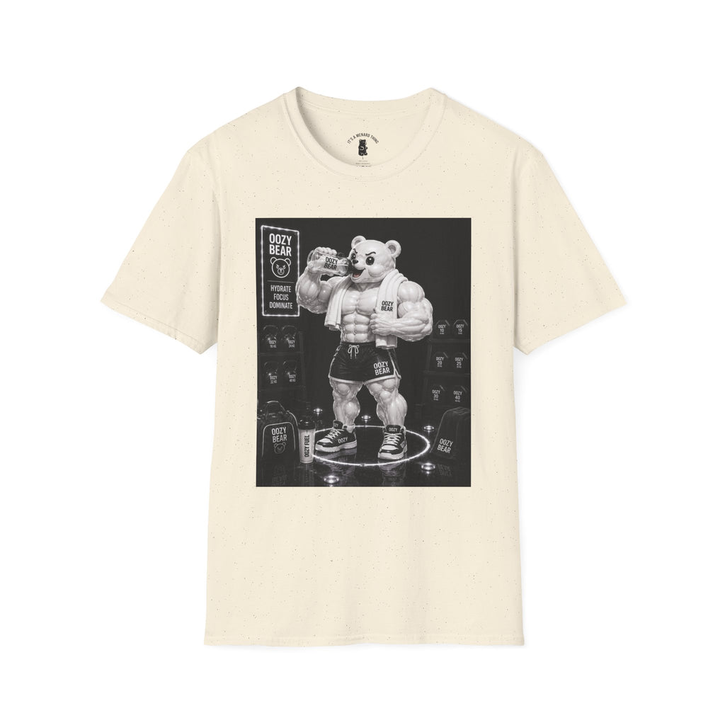 Rehydration Time, Oozy Buff Bodybuilder Gummy Gym Addition- Adult Graphic Shirt